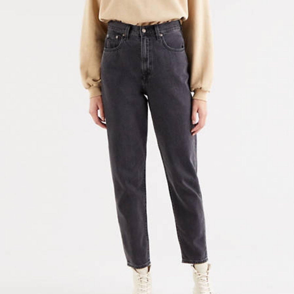 Levis Black High Loose Taper Denim Jeans